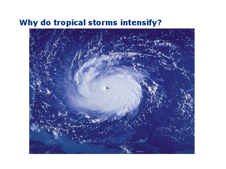 Why do tropical storms intensify? 