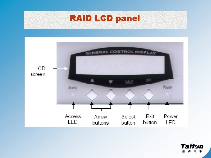 RAID LCD panel 