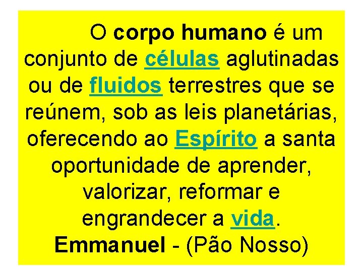  O corpo humano é um conjunto de células aglutinadas ou de fluidos terrestres