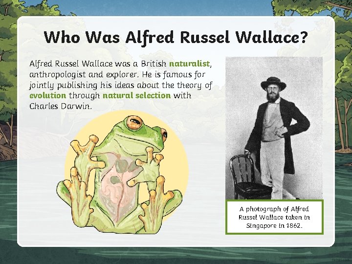 Who Was Alfred Russel Wallace? Alfred Russel Wallace was a British naturalist, anthropologist and