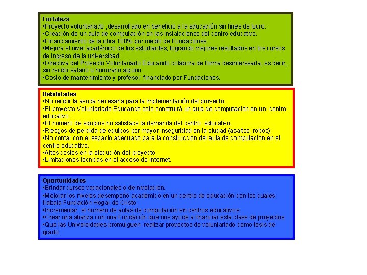 Fortaleza • Proyecto voluntariado , desarrollado en beneficio a la educación sin fines de