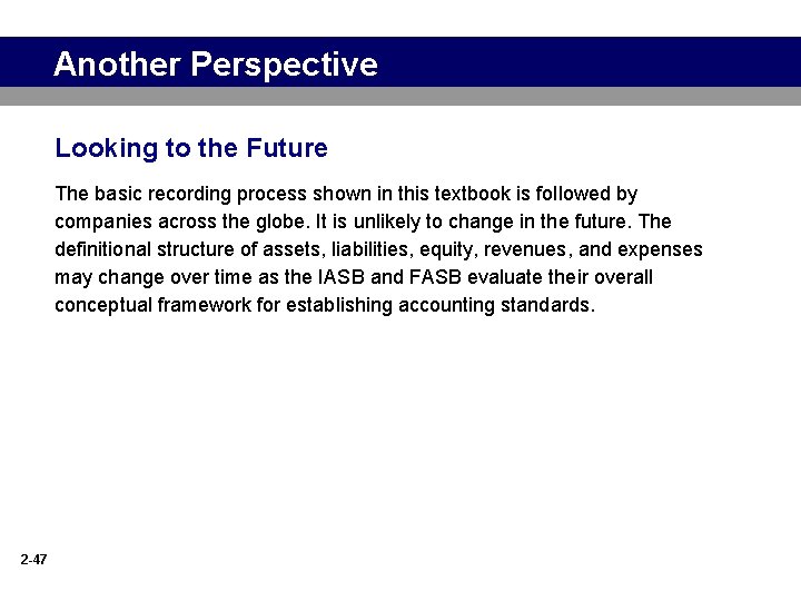 Another Perspective Looking to the Future The basic recording process shown in this textbook