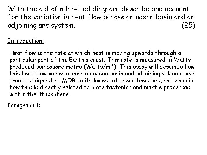 With the aid of a labelled diagram, describe and account for the variation in