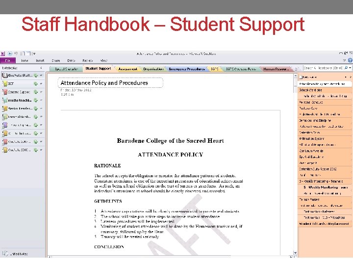 Staff Handbook – Student Support 