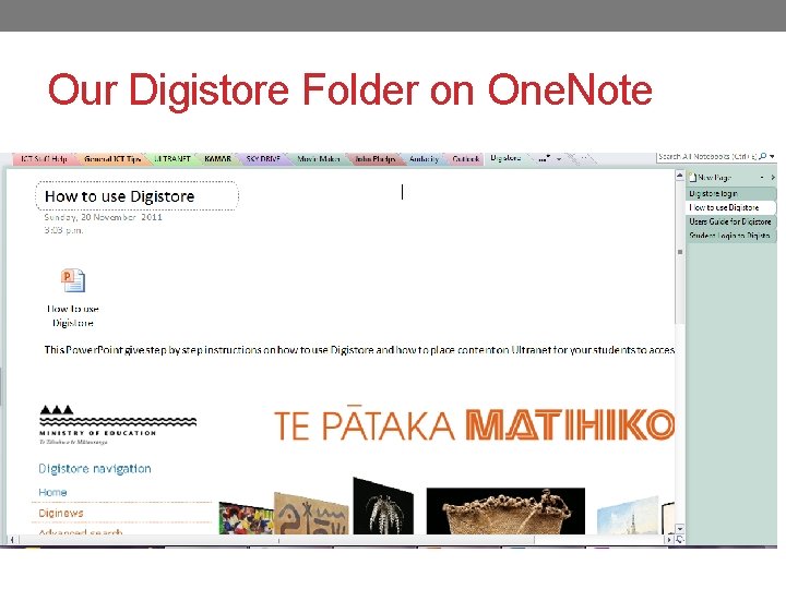 Our Digistore Folder on One. Note 