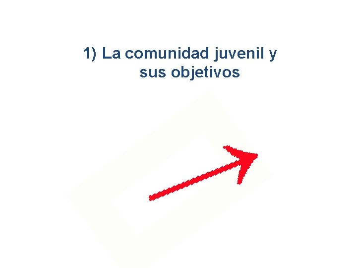 1) La comunidad juvenil y sus objetivos 