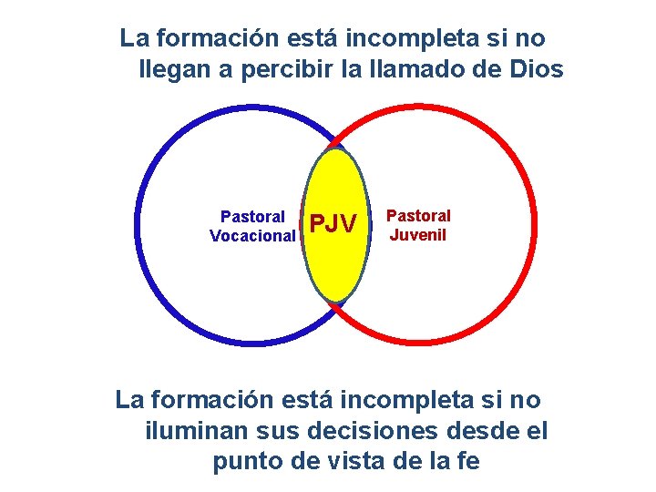 La formación está incompleta si no llegan a percibir la llamado de Dios Pastoral