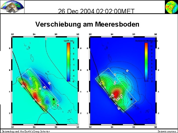 26 Dec 2004 02: 00 MET Verschiebung am Meeresboden Seismology and the Earth’s Deep