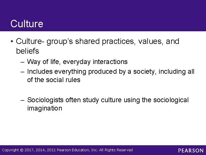 Culture • Culture- group’s shared practices, values, and beliefs – Way of life, everyday Culture • Culture- group’s shared practices, values, and beliefs – Way of life, everyday