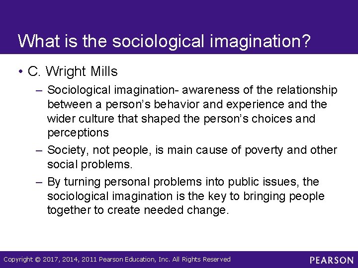 What is the sociological imagination? • C. Wright Mills – Sociological imagination- awareness of What is the sociological imagination? • C. Wright Mills – Sociological imagination- awareness of