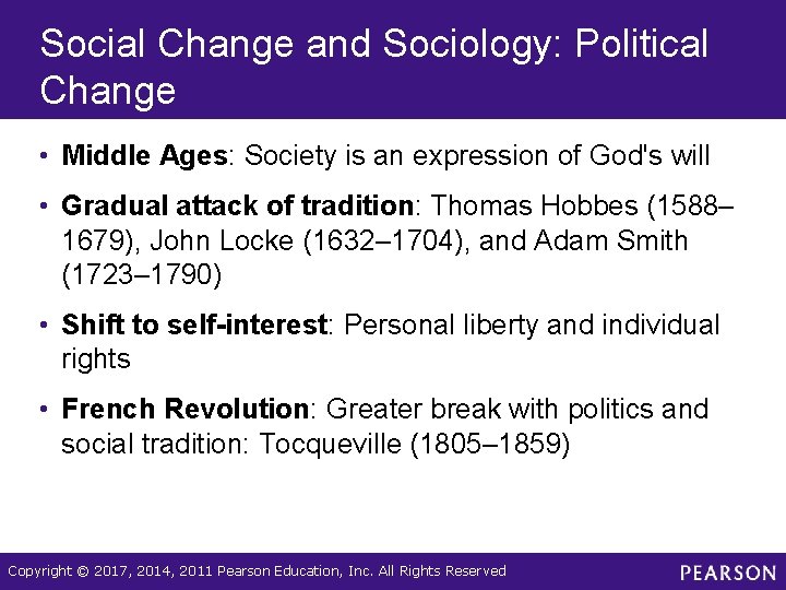 Social Change and Sociology: Political Change • Middle Ages: Society is an expression of Social Change and Sociology: Political Change • Middle Ages: Society is an expression of