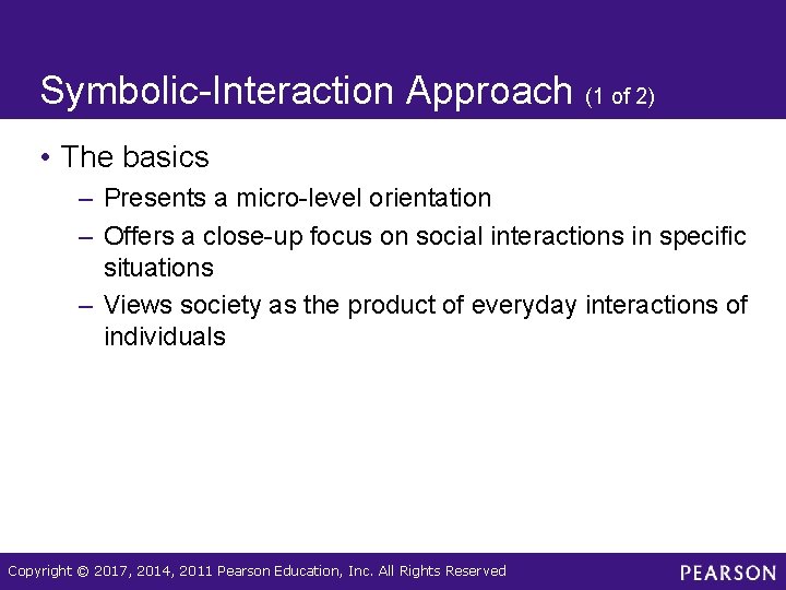Symbolic-Interaction Approach (1 of 2) • The basics – Presents a micro-level orientation – Symbolic-Interaction Approach (1 of 2) • The basics – Presents a micro-level orientation –