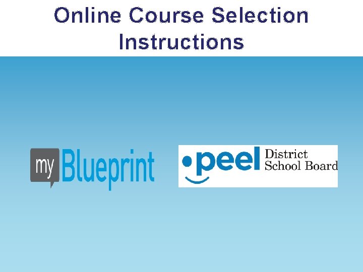 Online Course Selection Instructions 