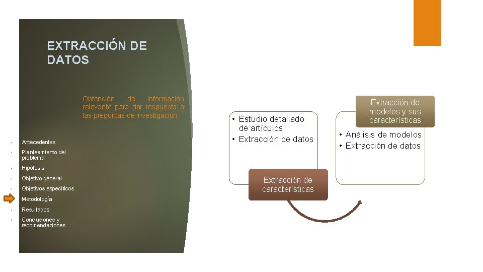 EXTRACCIÓN DE DATOS Obtención de información relevante para dar respuesta a las preguntas de