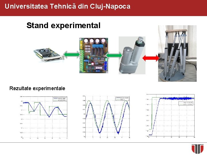 Universitatea Tehnică din Cluj-Napoca Stand experimental Rezultate experimentale 