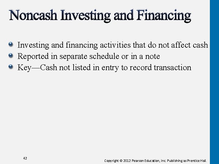 Noncash Investing and Financing Investing and financing activities that do not affect cash Reported Noncash Investing and Financing Investing and financing activities that do not affect cash Reported