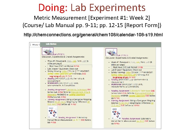 Doing: Lab Experiments Metric Measurement [Experiment #1: Week 2] (Course/ Lab Manual pp. 9