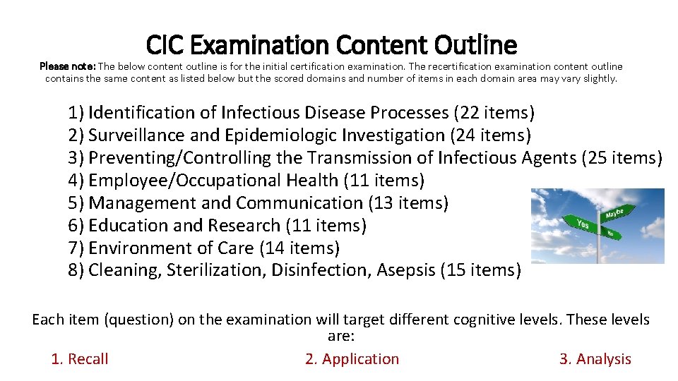 CIC Examination Content Outline Please note: The below content outline is for the initial