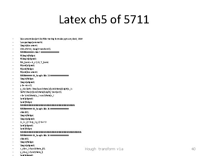 Latex ch 5 of 5711 • • • • • • • • •