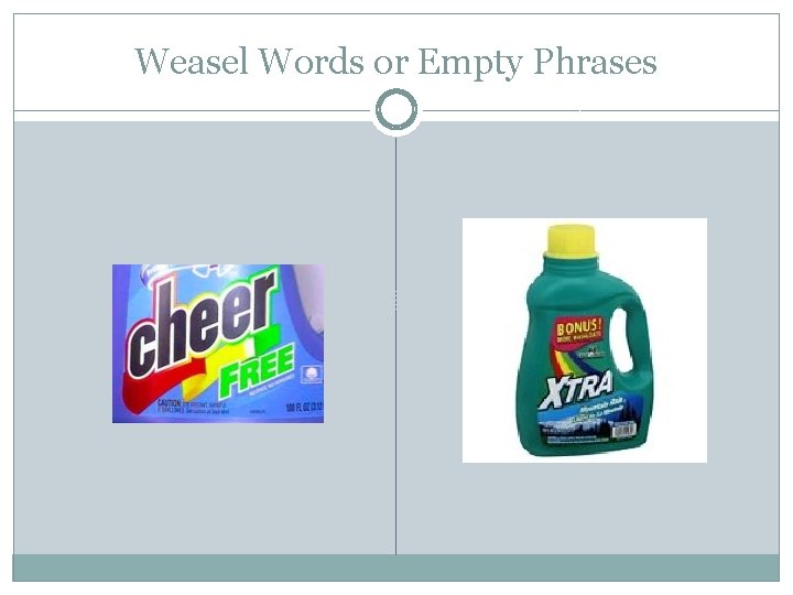 Weasel Words or Empty Phrases 