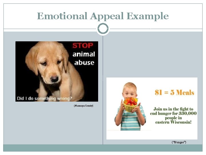 Emotional Appeal Example (Maricopa County) (“Hunger”) 