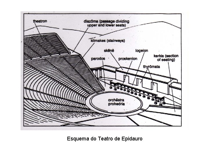Esquema do Teatro de Epidauro Esquema do Teatro de Epidauro