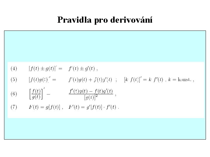 Pravidla pro derivování 