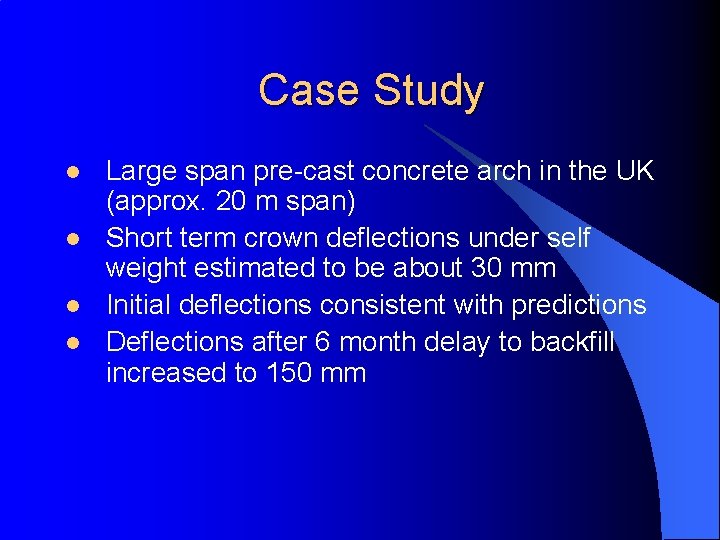 Case Study l l Large span pre-cast concrete arch in the UK (approx. 20 Case Study l l Large span pre-cast concrete arch in the UK (approx. 20