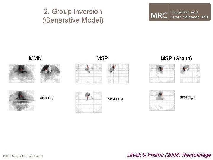 2. Group Inversion (Generative Model) MMN MSP (Group) Litvak & Friston (2008) Neuroimage 