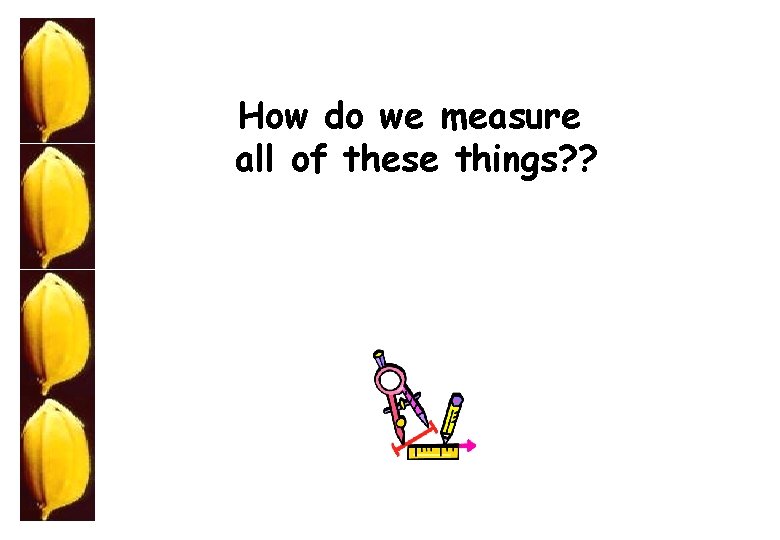 How do we measure all of these things? ? 