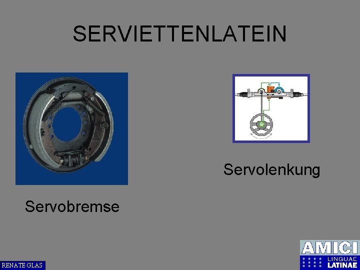 SERVIETTENLATEIN Servolenkung Servobremse RENATE GLAS 