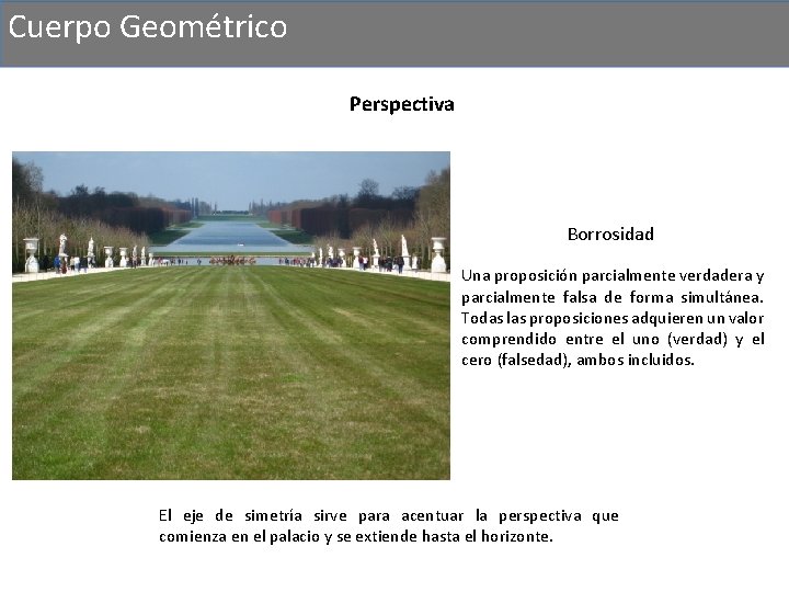 Cuerpo Geométrico Perspectiva Borrosidad Una proposición parcialmente verdadera y parcialmente falsa de forma simultánea.