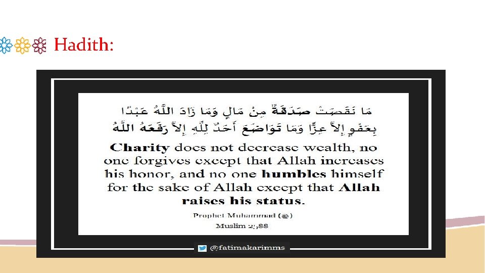 Hadith: 