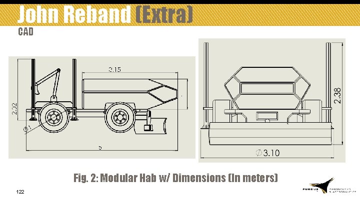 John Reband (Extra) CAD Fig. 2: Modular Hab w/ Dimensions (In meters) 122 