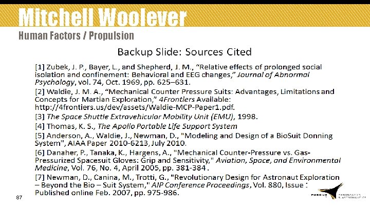 Mitchell Woolever Human Factors / Propulsion 87 