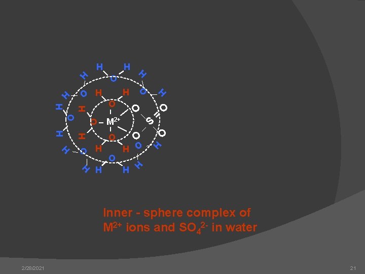 H O H H O M 2+ S = O H O O H