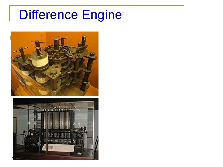 Difference Engine n 1 A-29 