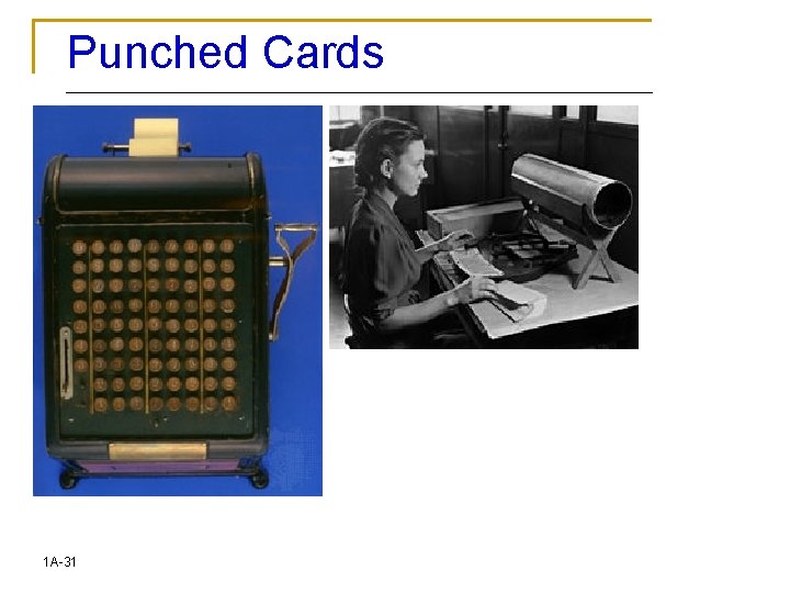 Punched Cards n 1 A-31 