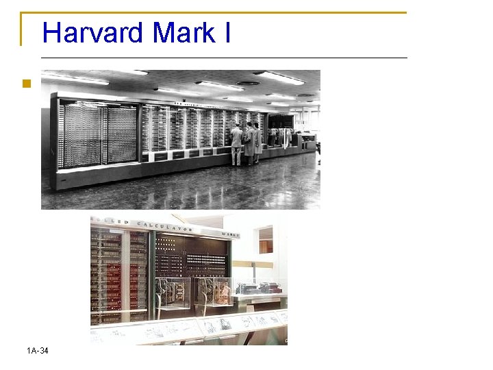 Harvard Mark I n 1 A-34 