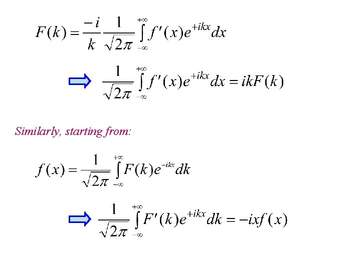 Similarly, starting from: 