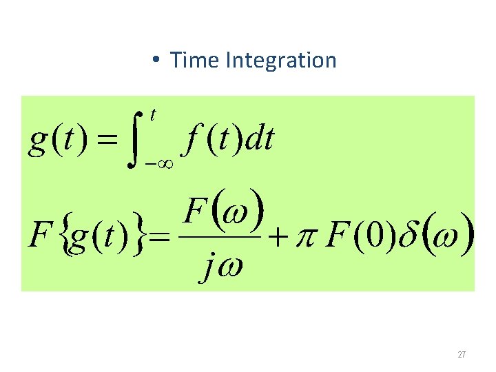  • Time Integration 27 