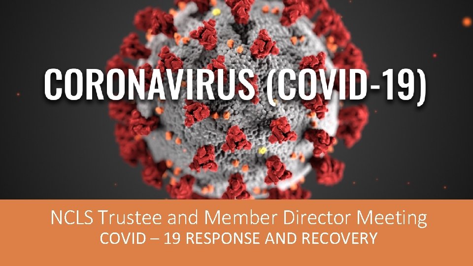 NCLS Trustee and Member Director Meeting COVID – 19 RESPONSE AND RECOVERY 