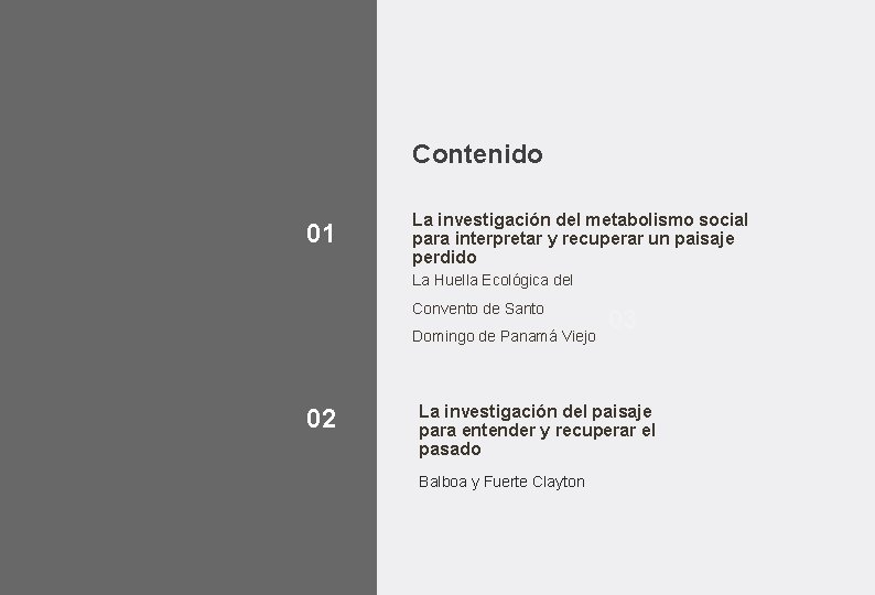 Contenido 01 La investigación del metabolismo social para interpretar y recuperar un paisaje perdido
