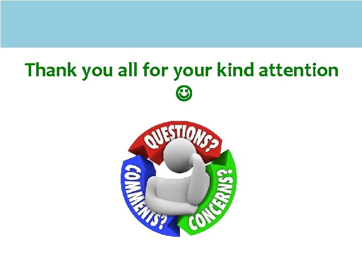 Thank you all for your kind attention 