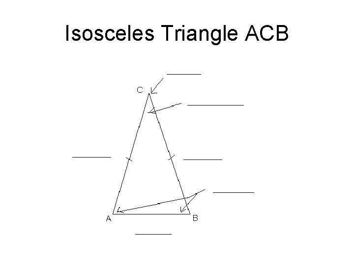 Isosceles Triangle ACB 