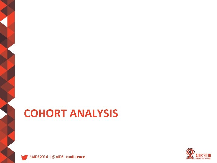 COHORT ANALYSIS #AIDS 2016 | @AIDS_conference 