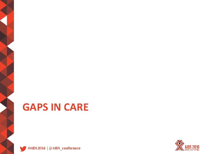 GAPS IN CARE #AIDS 2016 | @AIDS_conference 