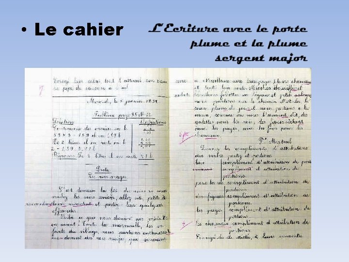  • Le cahier 