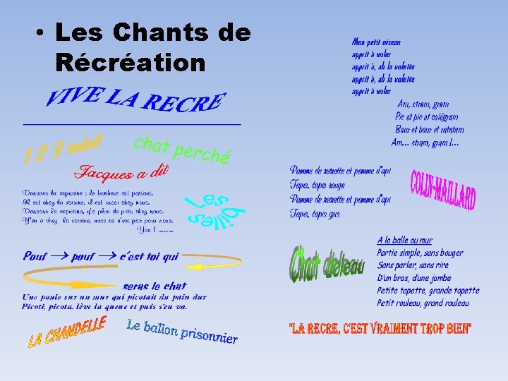  • Les Chants de Récréation 