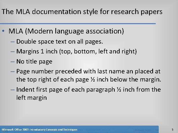 The MLA documentation style for research papers • MLA (Modern language association) – Double The MLA documentation style for research papers • MLA (Modern language association) – Double